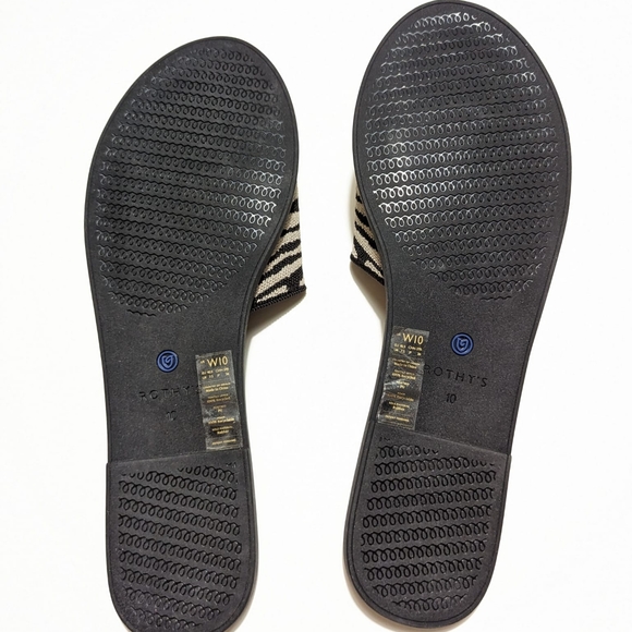 Rothy's The Slide Zebra Animal Stripes Slip On Sandals - Picture 9 of 16